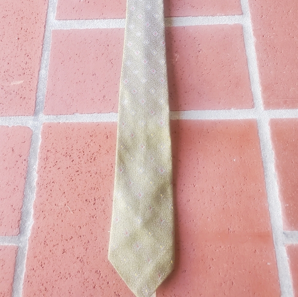 Vintage 1950s silk SKINNY 2" Olive tie 55.5" - Picture 4 of 4